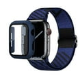 thumbnail image 1 of LEIXIUER Stretchy Bands + Case Compatible with Apple Watch Bands iWatch Band 38mm 40mm 41mm 42mm 44mm 45mm, Adjustable Weave Nylon Braided Solo Loop Band Women Men for iWatch Series 9 8 7 SE 6 5 4 3 2, 1 of 16