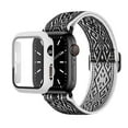thumbnail image 1 of LEIXIUER Stretchy Bands + Case Compatible with Apple Watch Bands iWatch Band 38mm 40mm 41mm 42mm 44mm 45mm, Adjustable Weave Nylon Braided Solo Loop Band Women Men for iWatch Series 9 8 7 SE 6 5 4 3 2, 1 of 16