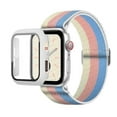 thumbnail image 1 of LEIXIUER Stretchy Bands + Case Compatible with Apple Watch Bands iWatch Band 38mm 40mm 41mm 42mm 44mm 45mm, Adjustable Weave Nylon Braided Solo Loop Band Women Men for iWatch Series 9 8 7 SE 6 5 4 3 2, 1 of 16