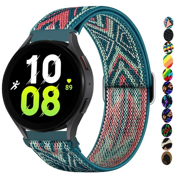 LEIXIUER Stretchy Bands for Samsung Galaxy Watch 5/4 40mm 44mm/Watch 5 Pro 45mm/Watch 4 Classic 42mm 46mm, 20mm Nylon Strap for Galaxy Active 2 40 44mm/Active 40mm/Watch 3 41mm/Galaxy Watch 42mm