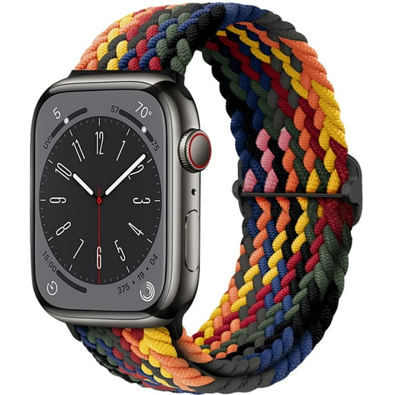 LEIXIUER Stretchy Braided solo Loop Straps Compatible with Apple Watch Bands 44mm 45mm 38mm 40mm 42mm 41mm 49mm Adjustable Nylon Loop Wristbands for iWatch Series 9 8 7 6 SE 5 4 3 2 1 Ultra Women Men