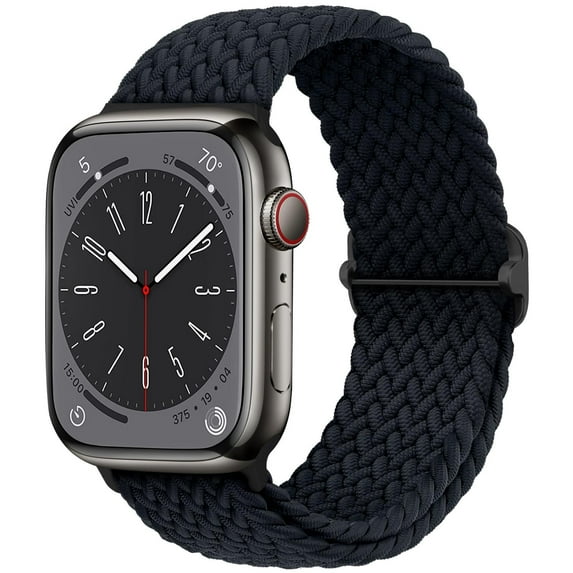 LEIXIUER Stretchy Braided solo Loop Straps Compatible with Apple Watch Bands 44mm 45mm 38mm 40mm 42mm 41mm 49mm Adjustable Nylon Loop Wristbands for iWatch Series 9 8 7 6 SE 5 4 3 2 1 Ultra Women Men