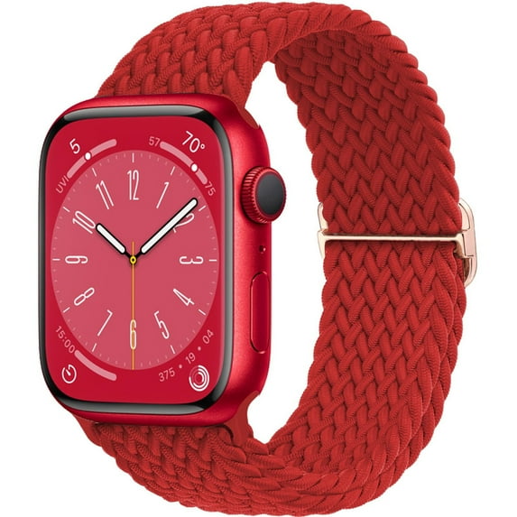 LEIXIUER Stretchy Braided solo Loop Straps Compatible with Apple Watch Bands 44mm 45mm 38mm 40mm 42mm 41mm 49mm Adjustable Nylon Loop Wristbands for iWatch Series 9 8 7 6 SE 5 4 3 2 1 Ultra Women Men