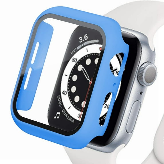 LEIXIUER Tempered Glass+Matte Watch Cover Compatible with Apple Watch Case 45mm 41mm 44mm 40mm 42mm 38mm Bumper+Screen Protector Accessories for iWatch Series SE 8 7 6 5 4 3 2 1