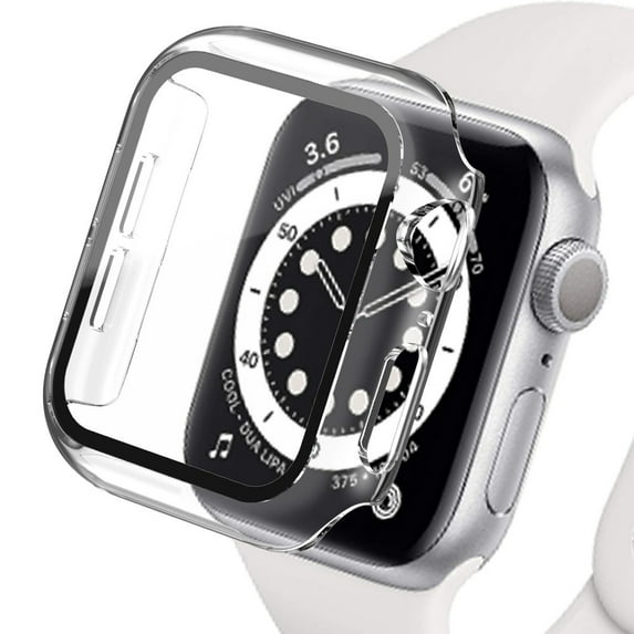 LEIXIUER Tempered Glass+Matte Watch Cover Compatible with Apple Watch Case 45mm 41mm 44mm 40mm 42mm 38mm Bumper+Screen Protector Accessories for iWatch Series SE 8 7 6 5 4 3 2 1