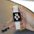 thumbnail image 1 of LEIXIUER Transparent Resin Wristbands Compatible with Apple Watch Bands 49mm 45mm 44mm 42mm 41mm 40mm 38mm for iWatch Series 9 8 7 Se 6 5 4 3 2 1, Crystal Clear Light Resin Watch Bands, 1 of 13
