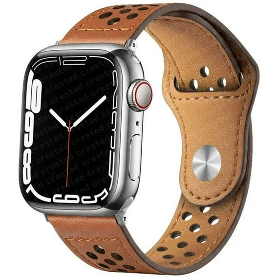 LEIXIUER UP Leather Compatible with Apple Watch Bands iWatch Band 41mm 40mm 38mm 45mm 44mm 42mm Ultra 49mm UP Soft Leather Wristbands Women Men for iWatch Series 9 8 7 SE 6 5 4 3 2 1