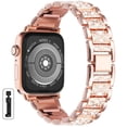 thumbnail image 1 of LEIXIUER Women Bling Stainless Steel Wristbands Compatible with Apple Watch Metal Bands 41mm 40mm 38mm 49mm 45mm 44mm 42mm, Diamonds Stainless Steel Band Replacement iWatch Series 9 8 7 SE 6 5 4 3 2 1, 1 of 12