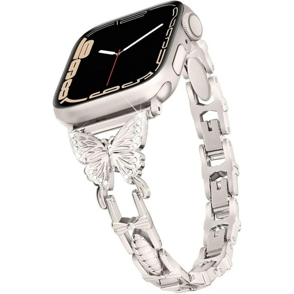 LEIXIUER Women Diamonds Metal Stainless Steel Wristbands Compatible with Apple Watch Band 41mm 40mm 38mm 49mm 45mm 44mm 42mm, Adjustable Bling Metal Straps for iWatch Series 9 8 7 6 5 4 3 2 1 SE Ultra
