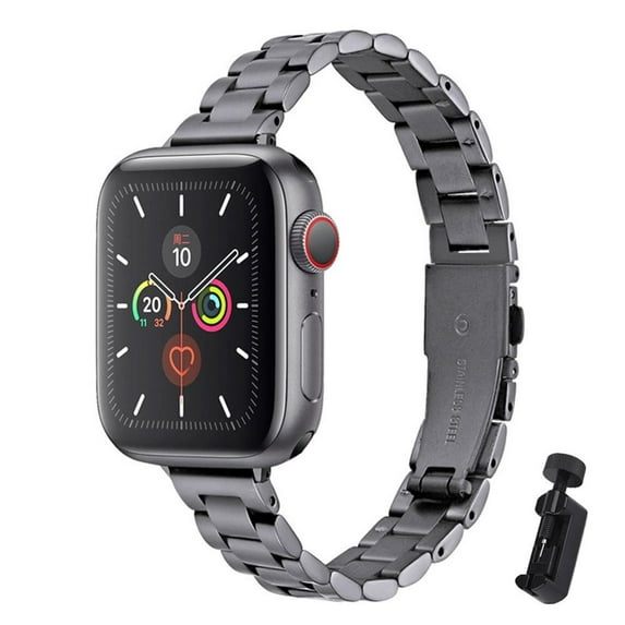 LEIXIUER Women Slim Metal Stainless Steel Bands For iWatch Ultra SE Series 9 8 7 6 5 4 3 2 1 Band, 14mm Wide Metal Strap Compatible with Apple Watch Bands 38mm 40mm 41mm 42mm 44mm 45mm 49mm