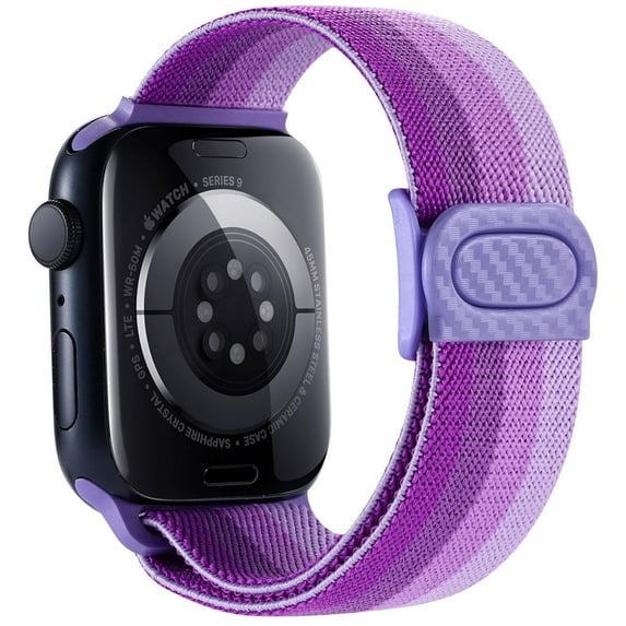 LEIXIUER Women Stretchy Bands Compatible for Apple Watch Band iwatch Bands 41mm 40mm 38mm 49mm 45mm 44mm 42mm Elastic Adjustable Nylon Sport Loop for iWatch Series 9 8 7 SE 6 5 4 3 Ultra 2