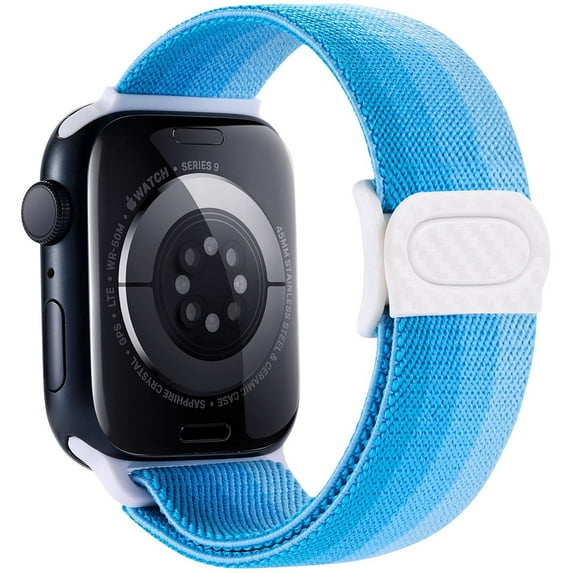 LEIXIUER Women Stretchy Bands Compatible for Apple Watch Band iwatch Bands 41mm 40mm 38mm 49mm 45mm 44mm 42mm Elastic Adjustable Nylon Sport Loop for iWatch Series 9 8 7 SE 6 5 4 3 Ultra 2
