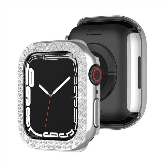 LEIXIUER for Apple Watch Series 7 8 9 41mm 45mm Diamond Case Cover Bling Bumper Protector Cover Replacement Watch Shell Frame