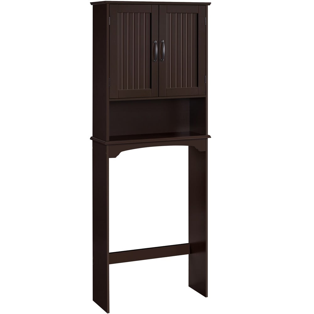 Elegant Over-the-Toilet 2-Tier Storage Rack with Doors