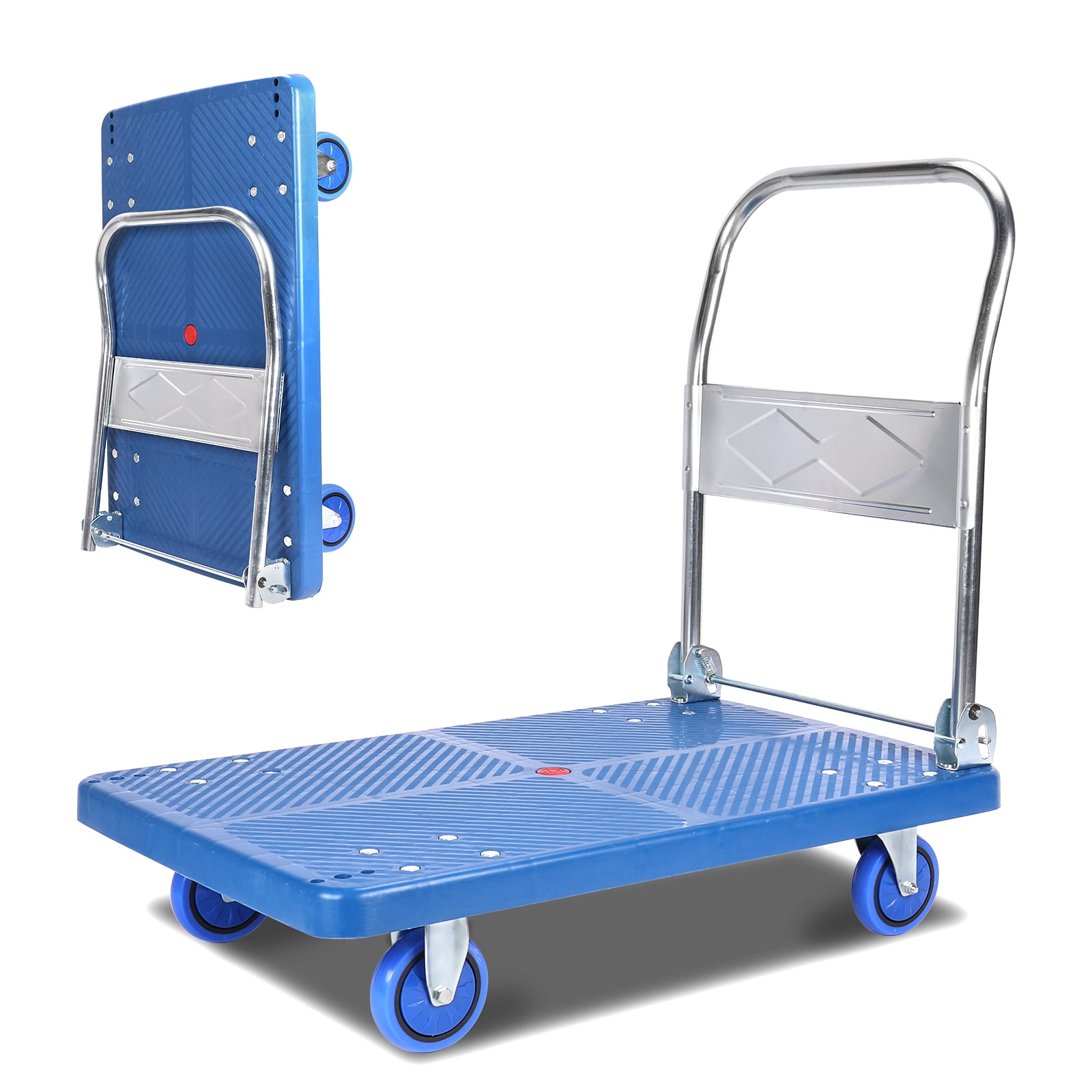 Costway 330lbs Platform Cart Dolly Foldable Push Hand iron