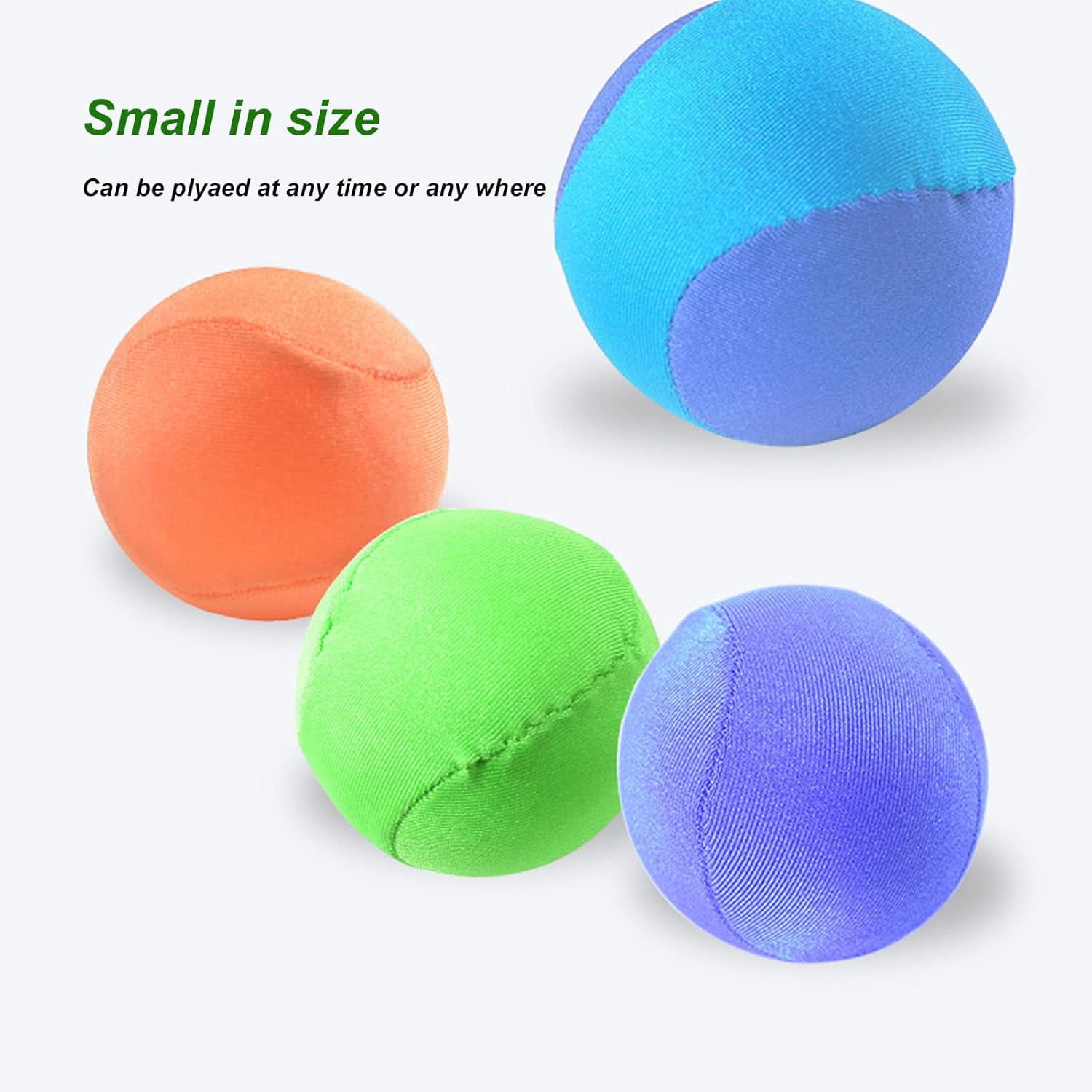 LEJHVAQK 4Pc 1.97in Sticky Balls Replacement Soft Juggling Balls Fabric Bean Bags for Target Throwing Game Toss Games Beginners Sensory Outdoor Yard Camping Travel Toys