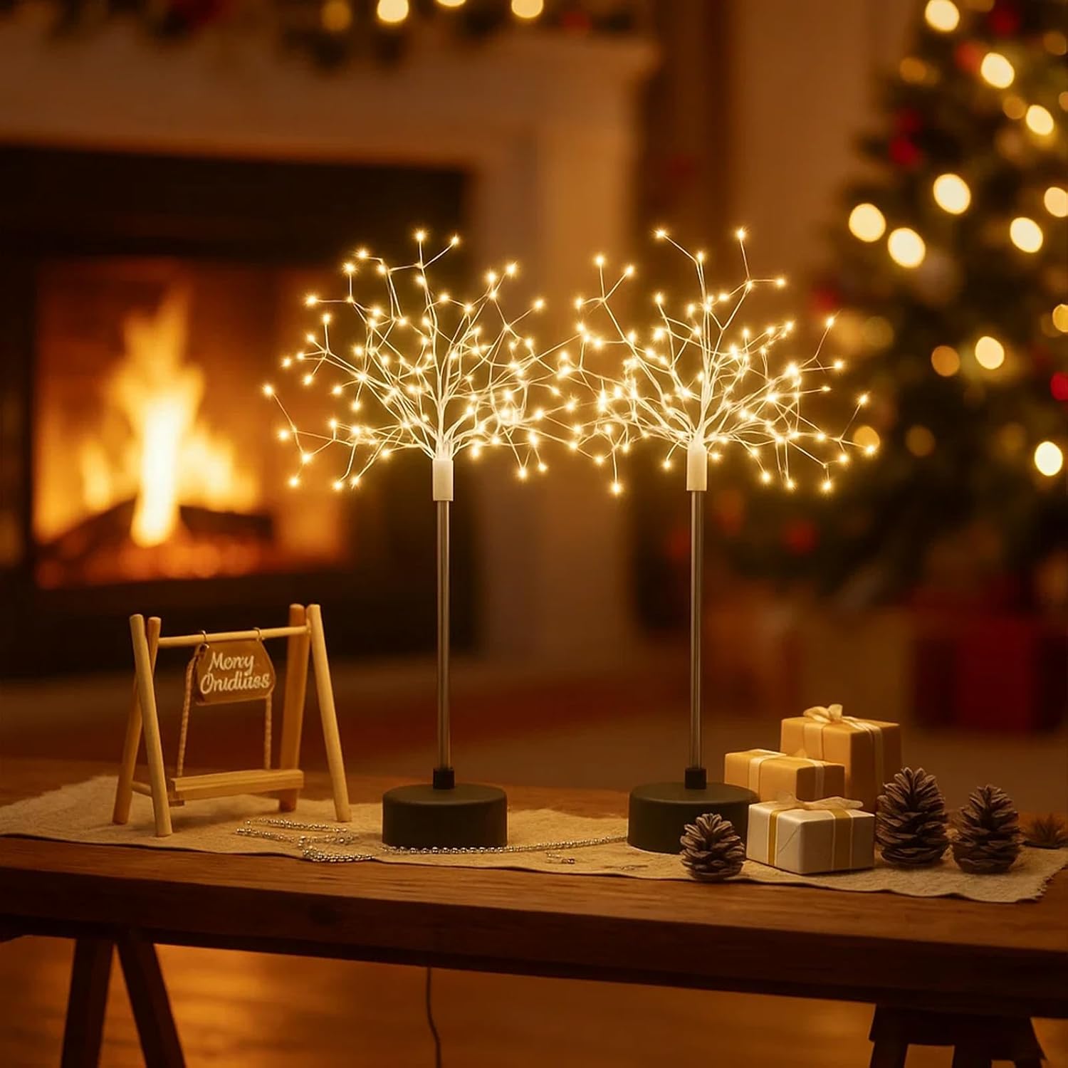 LEJHVAQK Fireworks Dandelion Table Lights 15.74
