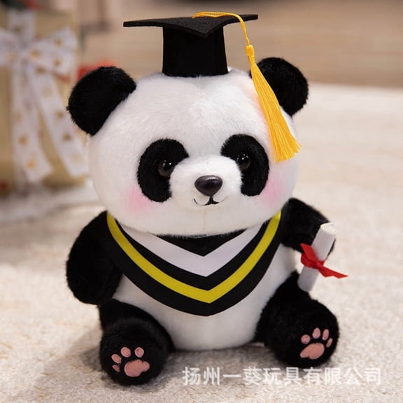 LEJHVAQK Graduation Panda Plush: 9" Commemorative Stuffed Animal with Cap, Gown & Diploma for Class of 2026, Congratulations Keepsake Gift for Graduates, 1 Pack