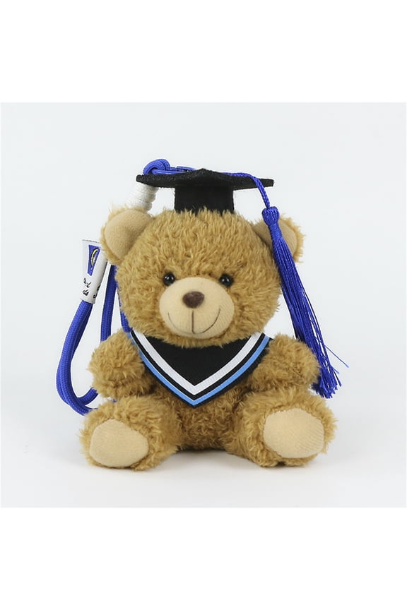 Graduation Stuffed ToysTeddy Bear Keychain: 6" Mini Commemorative Plush with Doctoral Cap, Gown & Colorful Tassels for Class of 2026, Congratulations Keepsake, 1 Pack