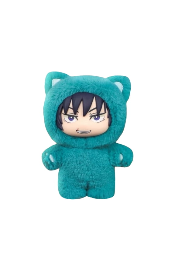 Jujutsu Kaisen Cat Ear Plush - Ultra-Soft Fluffy Anime Figure Keychain - Gojo Satoru, Geto & Megumi Cat Park Series - 1PCS Surprise Stuffed Doll Bag Pendant & Collectible