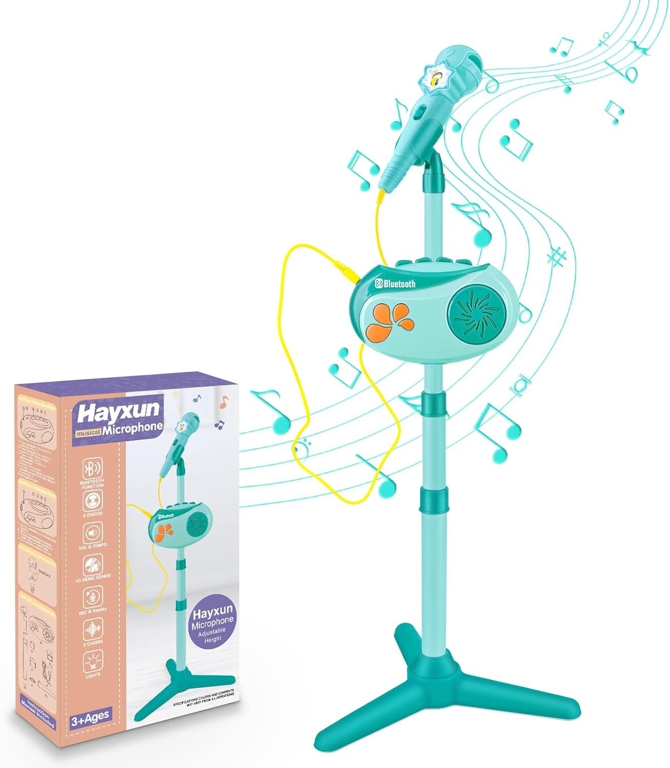 Voice Box Child Machine LEJHVAQK Kids Bluetooth Karaoke Machine with Adjustable Stand, 5-in-1 ...