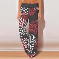 thumbnail image 1 of LEJHVAQK Soft Heart Printed Sleep Pants for Women Valentine's Day Series Pajama Pants Wide Leg Design Comfort Waist Lounge Pants for Home, 1 of 6