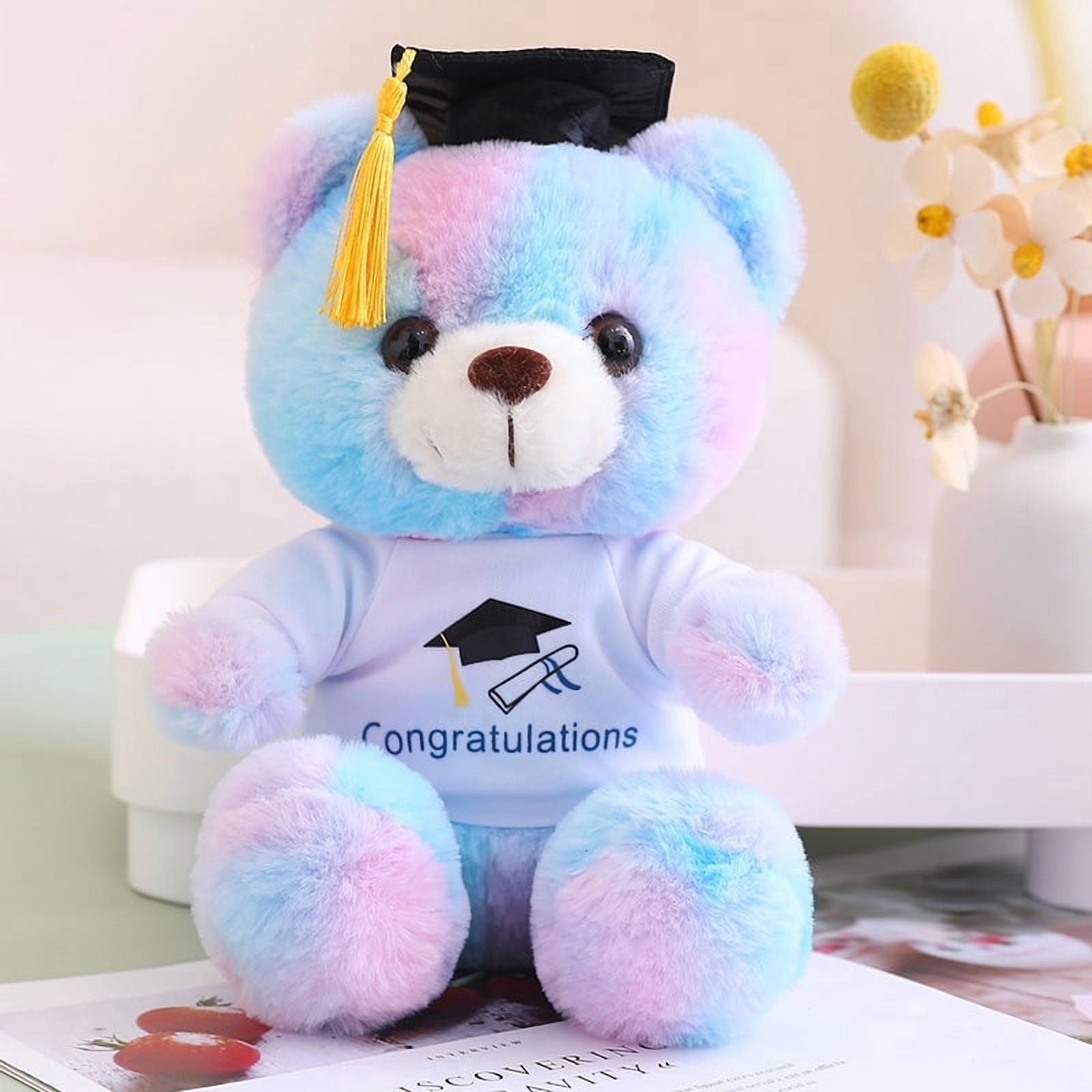 LEJHVAQK Tie-Dye Graduation Teddy Bear: 10