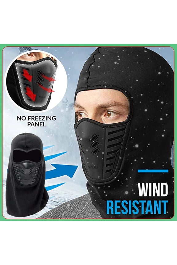 Windproof Balaclava Ski Mask, Winter Thermal Fleece Face Mask for Men Women, Cold Weather Protection for Motorcycling, Hiking, Climbing, Snowboarding, Moisture Wicking Helmet Liner