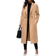 thumbnail image 1 of LEJHVAQK Women's Long Wool Coat 2026 Fall Winter Notched Lapel Single-Breasted Peacoat Trench Coat Jacket Overcoat, 1 of 7