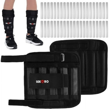 LEKÄRO Wrist Ankle Weights, Adjustable Ankle Weights, Removable Wrist Ankle Weights for Men Women, for Fitness, Walking, Jogging, Workout, Running, 1Pair 2 Pack