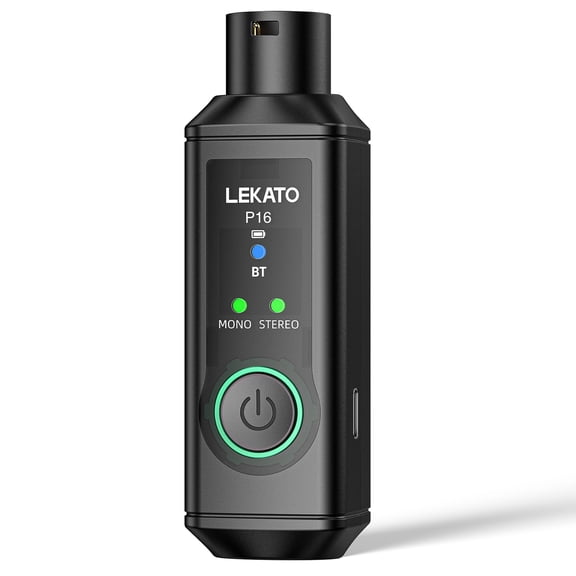 LEKATO 1 Pack for Mono, XLR Bluetooth Receiver, Wireless BT Adapter, Bluetooth 5.3, 48kHz/24bit, 165ft Range, for Mixing Console Desk, Audio Mixers, Speakers, DJ PA Systems, 15H Battery Life