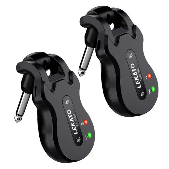 LEKATO 5.8Ghz Wireless Guitar System Audio Transmitter Receiver 300ft Max