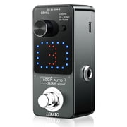 LEKATO Black Looper Pedal Guitar Looper Pedal with SYNC & Tuner Function Loop Pedal with LED Screen Looper Pedal for Electric Guitar Bass Unlimited Overdubs 3 Loops 18 Minutes Record Time