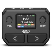 LEKATO Black ME-05 MINI Pocket Multi-Effects Guitar Pedal with 10 Effects Modules 100 Drum Rhythms and 40-second Stereo Looper 99 Presets 40 Amp/Cab OTG USB Audio Interface BT