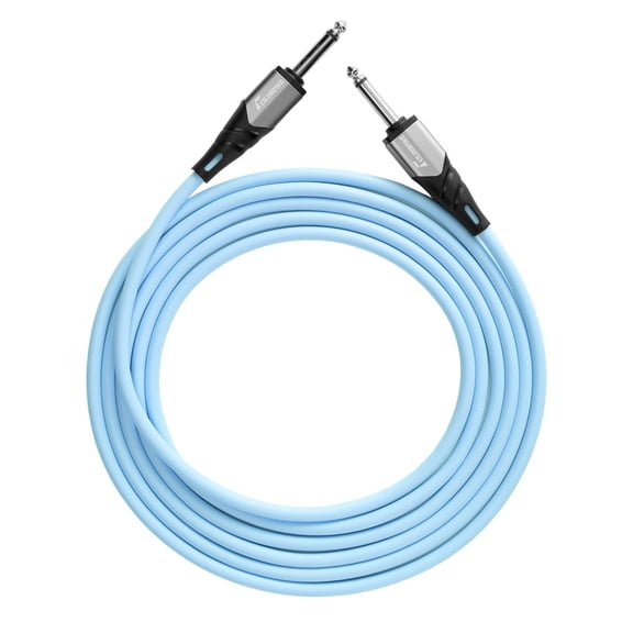 LEKATO Blue Guitar Cable 10ft/3m Noise Reduction Professional Musical Instrument Cable Flexible Line for Electric Guitar Bass All Instruments