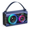 LEKATO Bluetooth Speaker Portable Transparent Wireless Speakers with Rich Bass 25W HD Stereo Sound 12H+ Playtime Loud Speaker Mixed RGB Light Waterproof Speaker Gifts for Home Party Outdoor