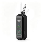 LEKATO Dual iW-30 Bluetooth Receivers with 1/4" TS Plug BT 5.3 Wireless Audio Adapter, 48kHz/24bit Stereo Audio for Audio Mixer PA Speaker DJ System 165ft Range 15H Battery Life