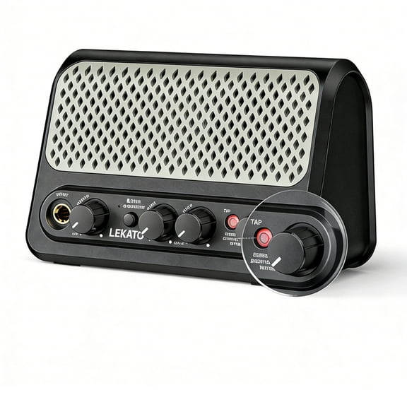 LEKATO GA-4 10W Portable Electric Guitar Amplifier with Clean & Overdrive Channel Reverb Bluetooth Mini Small Guitar Amp for Practice