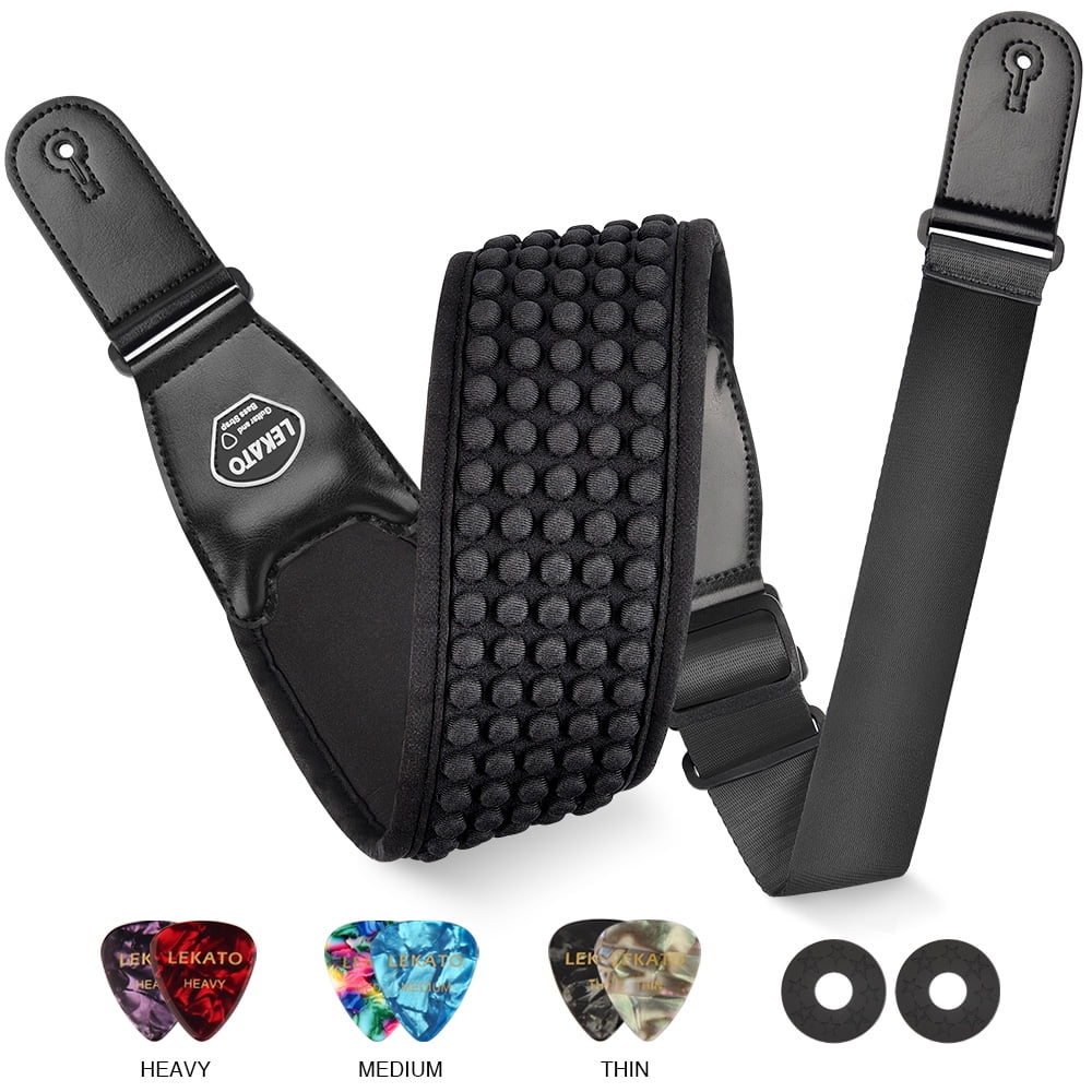 LEKATO Guitar Straps For Electric Guitar Bass 3 5 Wide Padded Guitar lekato-guitar-straps-for-electric-guitar-bass-3-5-wide-padded-guitar