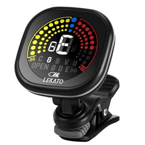 LEKATO Guitar Tuner Rechargeable, Tuner Clip On for Guitar, Bass, Ukulele,Violin & Chromatic Tuning Modes, Fast Accuratie Tuning, Super Bright Display to Read, for Professional/Beginners