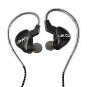 LEKATO H5 Headphones In Ear Monitors Hybrid Hifi IEM Earphones for Musicians Singers Detachable 2Pin Cable 1BA+1DD Wired Gaming Earbuds Professional Deep Bass Sound Isolating