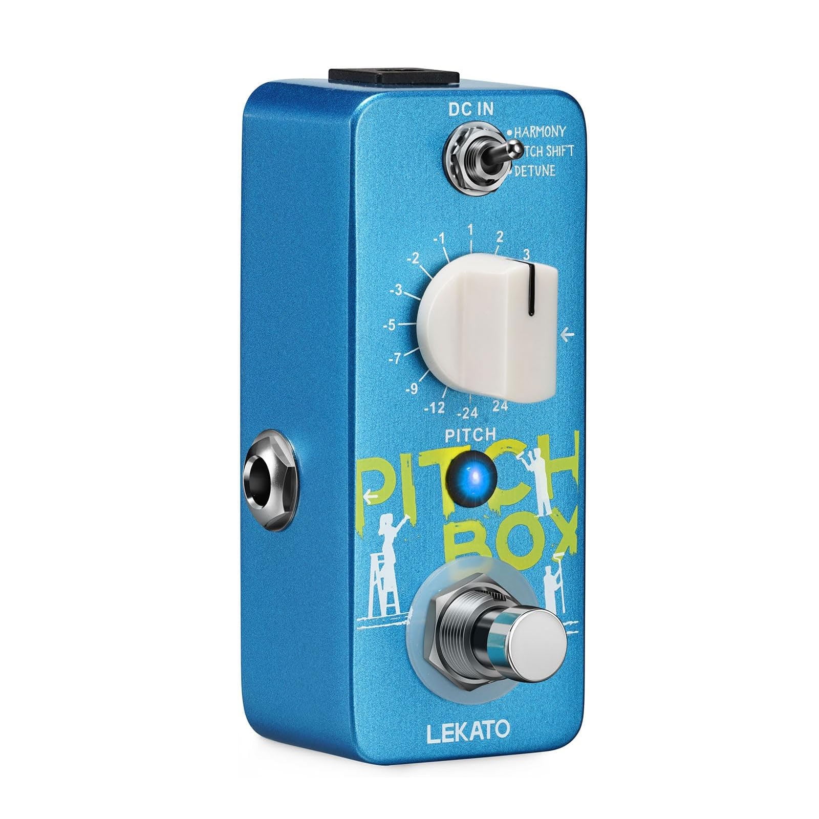 LEKATO Harmonizer Mini Pitch Shifter Pedal Compact Guitar Effects with Harmony Pitch Shift Detune Modes