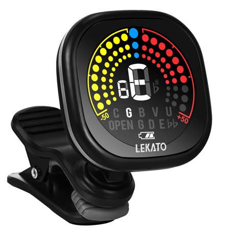 LEKATO Instruments Guitar Tuner Micro Clip On Tuner LED Display Violin Drum Bass Tuner