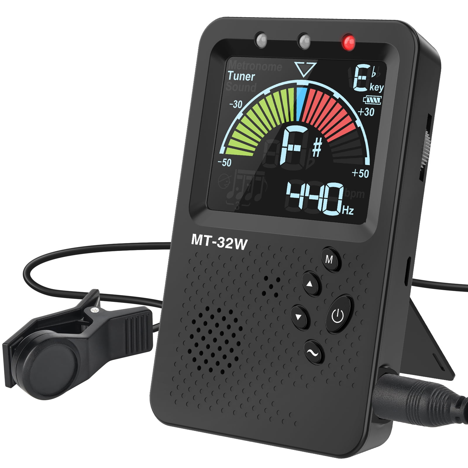 LEKATO MT-3200W Metronome Tuner, Rechargeable 3 In 1 Digital Metronome with Vocal Count, Tone Generator Tuners for Guitar, Bass, Violin, Ukulele, Chromatic, Clarinet, Trumpet, Flute, All Instruments