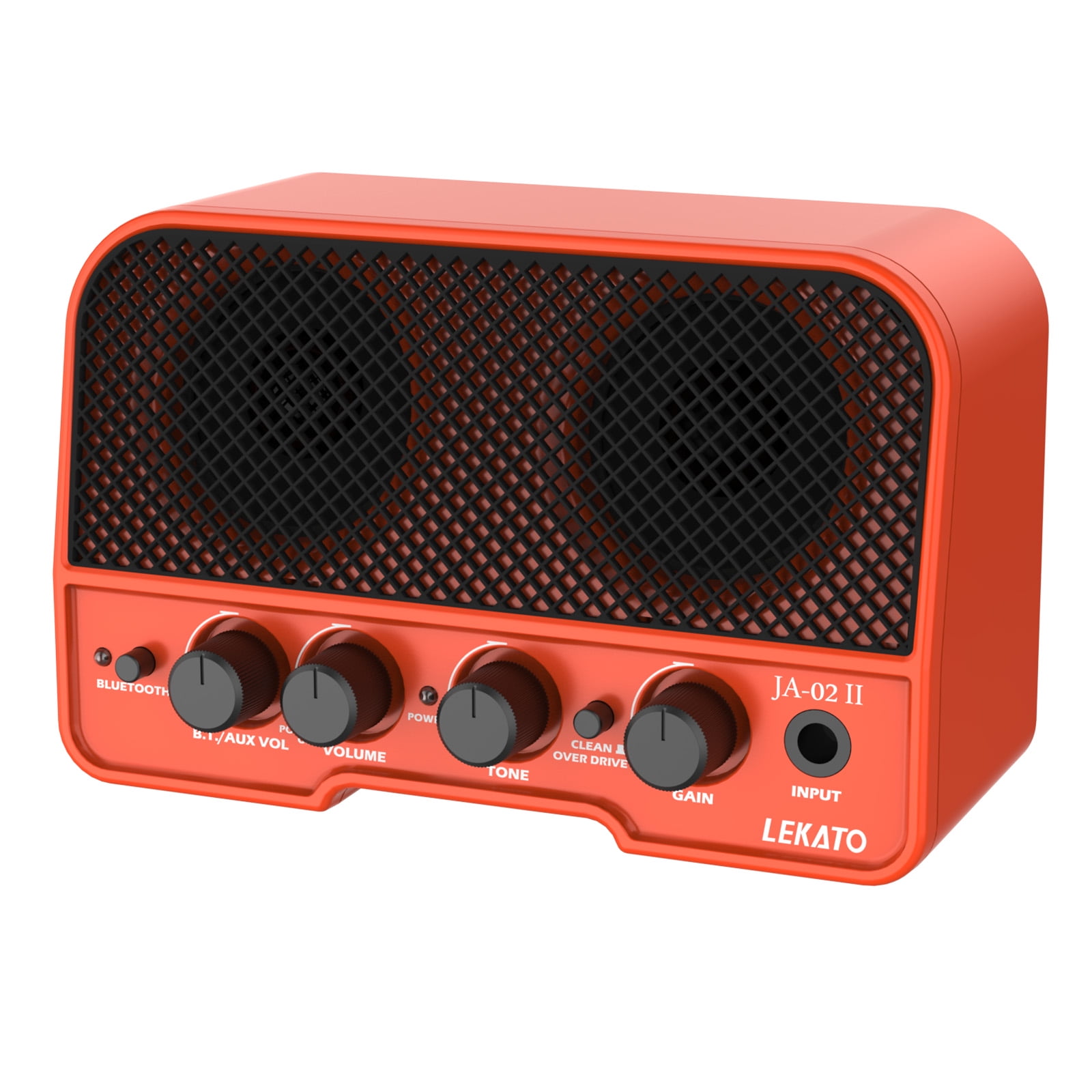LEKATO Mini Guitar Amp 5W Rechargeable Electric Guitar Amplifier Clean&Overdrive Effects Bluetooth Guitar Amp Portable for Daily Practice