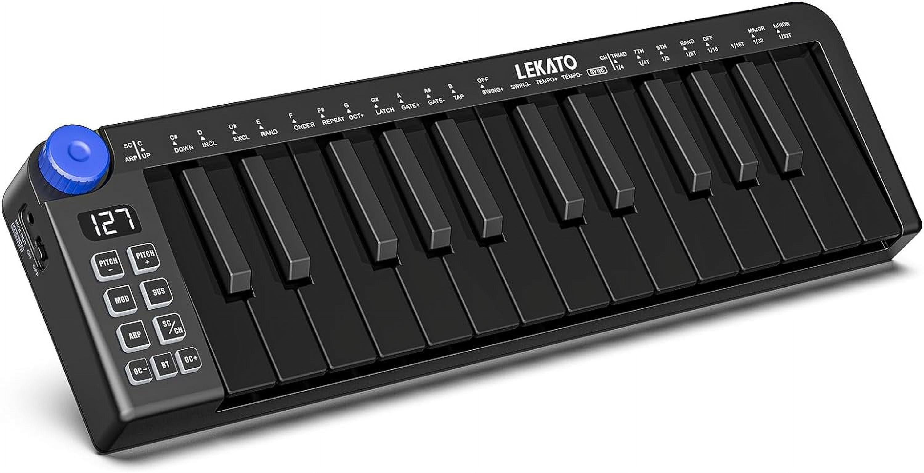 LEKATO Mini MIDI Keyboard 25 Key MIDI Controller Bluetooth MIDI