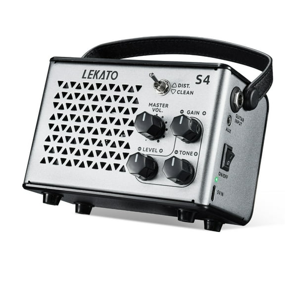 LEKATO Portable buletooth Guitar Amp10w Mini Guitar Amplifier Distortion Clean
