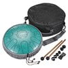 LEKATO Steel Tongue Drum 13 Inch 15 Notes Steel Drum C Key Beginner/Professional Handpan Drum Percussion for Meditation Yoga Musical Education Best Gift for Familes/Friends