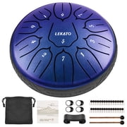 LEKATO Steel Tongue Drum 6 Inch 11 Notes D Major Beginner Handpan Drum Percussion for Meditation Yoga Musical Education Christmas New Years Gift for Families/Friends/Lovers