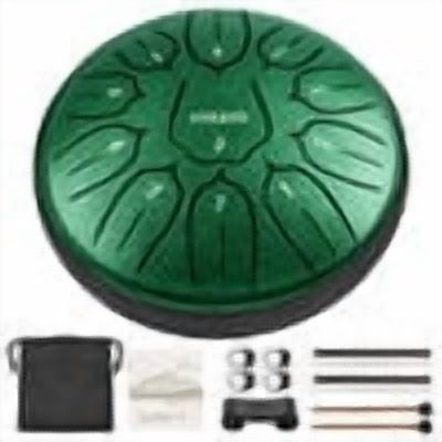 LEKATO Steel Tongue Drum 6 Inch 11 Notes D Major Beginner Handpan Drum Percussion for Meditation Yoga Musical Education Christmas New Year's Gift for Families/Friends/Lovers